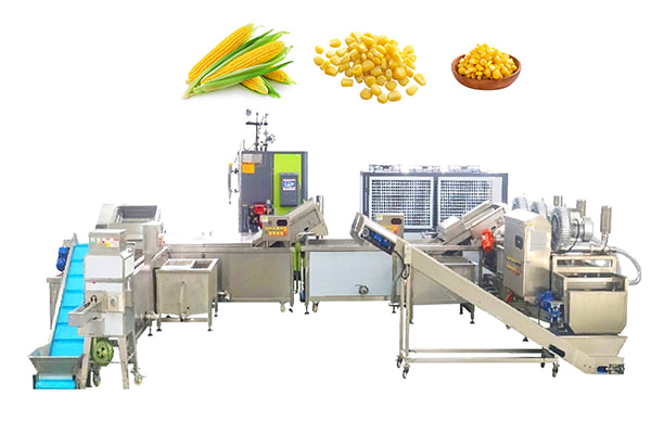 Automated Fresh Corn Threshing System Processing Line